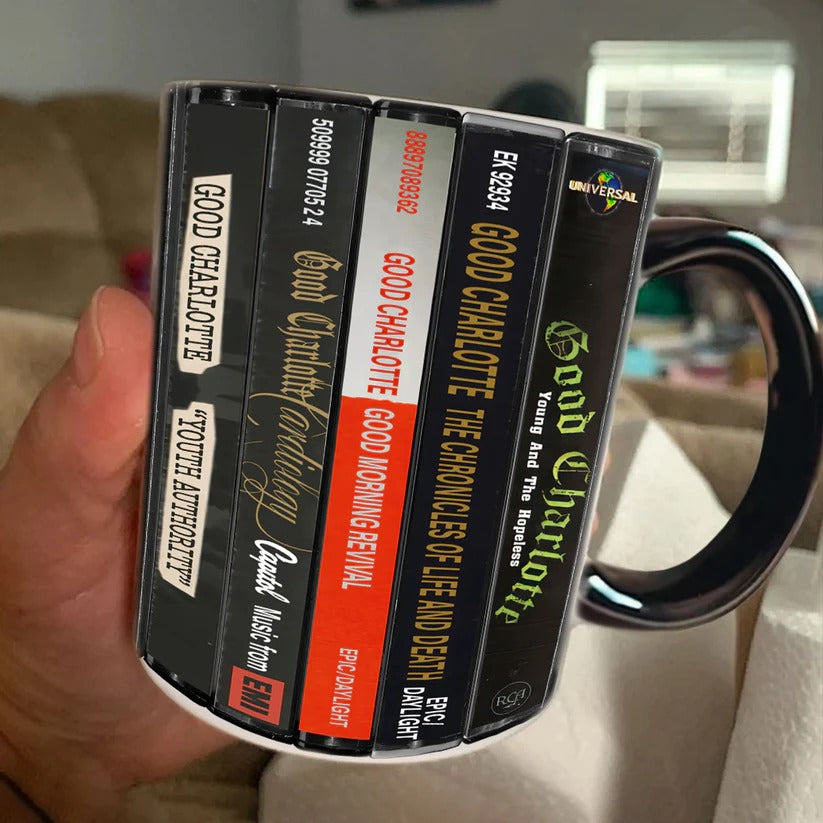 Good Charlotte Albums Cassette Collection Retro Accent Mug