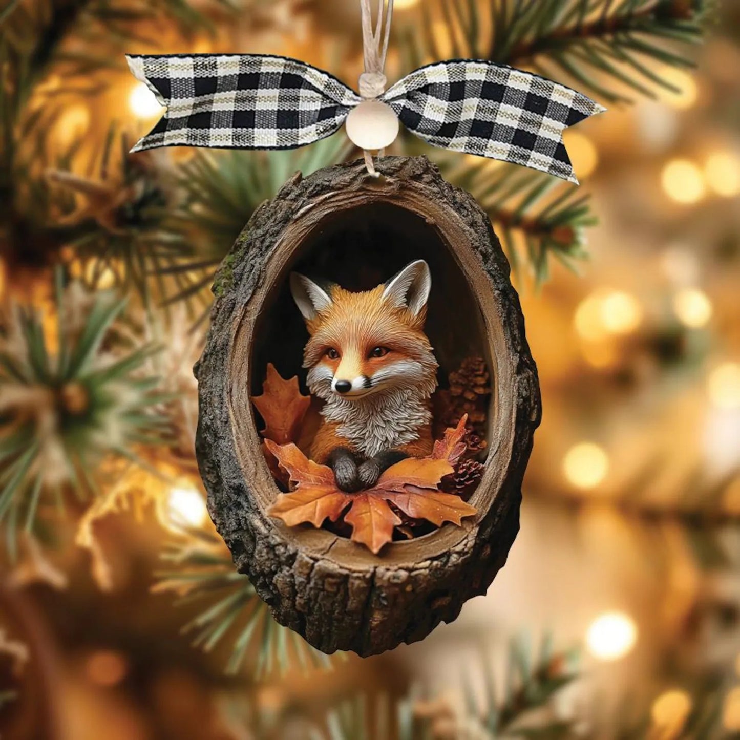 Fox Ornament, Christmas Decoration, Perfect Holiday Gift for Nature Lovers