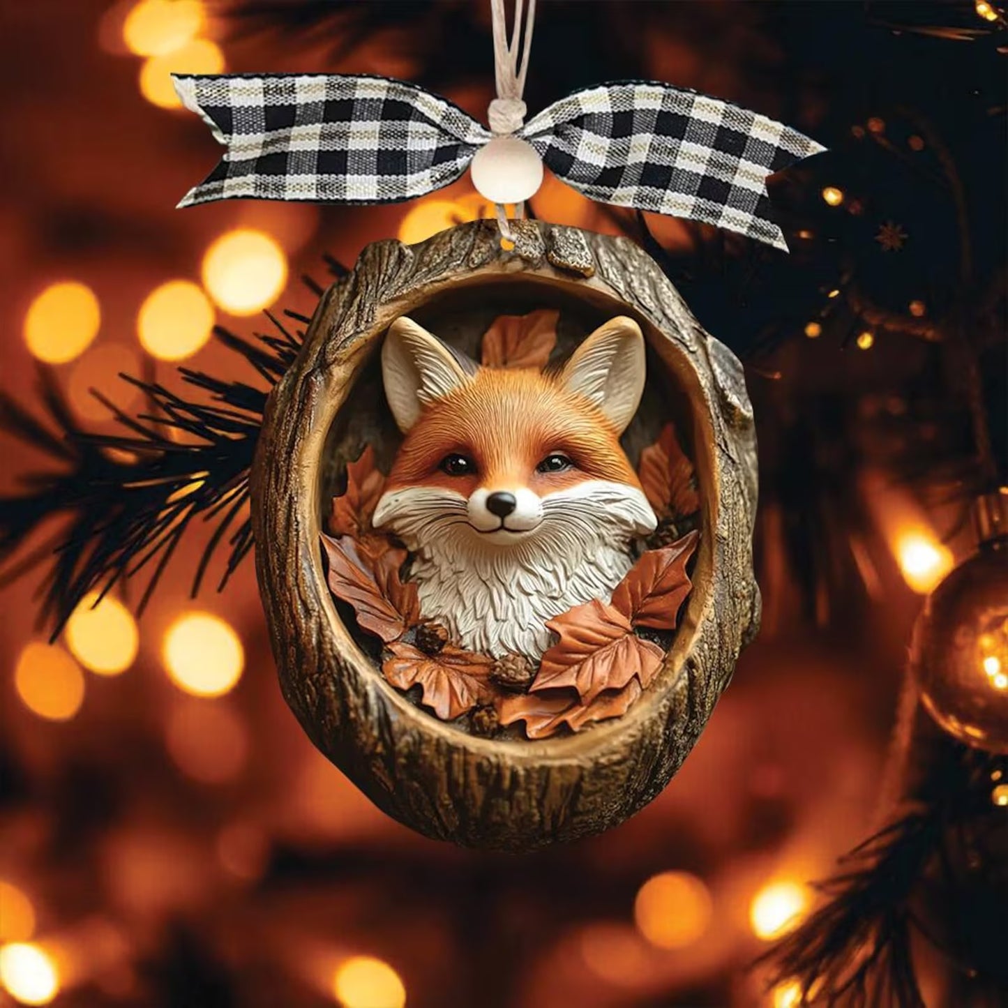 Fox Ornament, Christmas Decoration, Perfect Holiday Gift for Nature Lovers