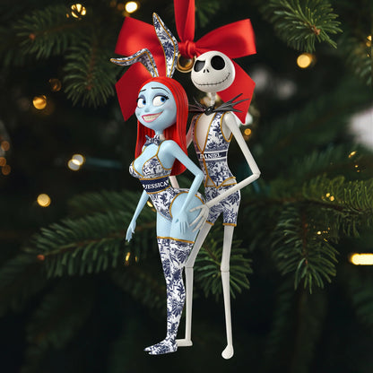 Playful Couple Christmas - Personalized Gifts For Couple Ornament