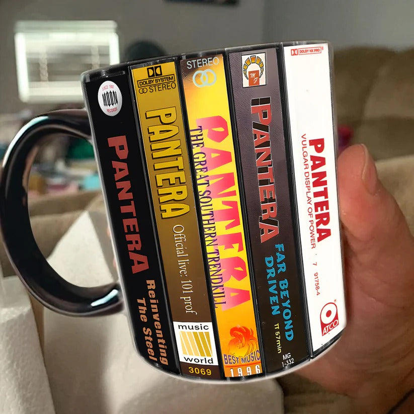 Pantera Albums Cassette Retro Collection Accent Mug