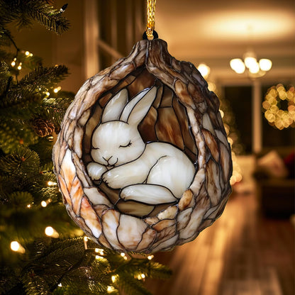 Cute Animal Rabbit Ornament Cute Animal Christmas Gift for Nature Lover