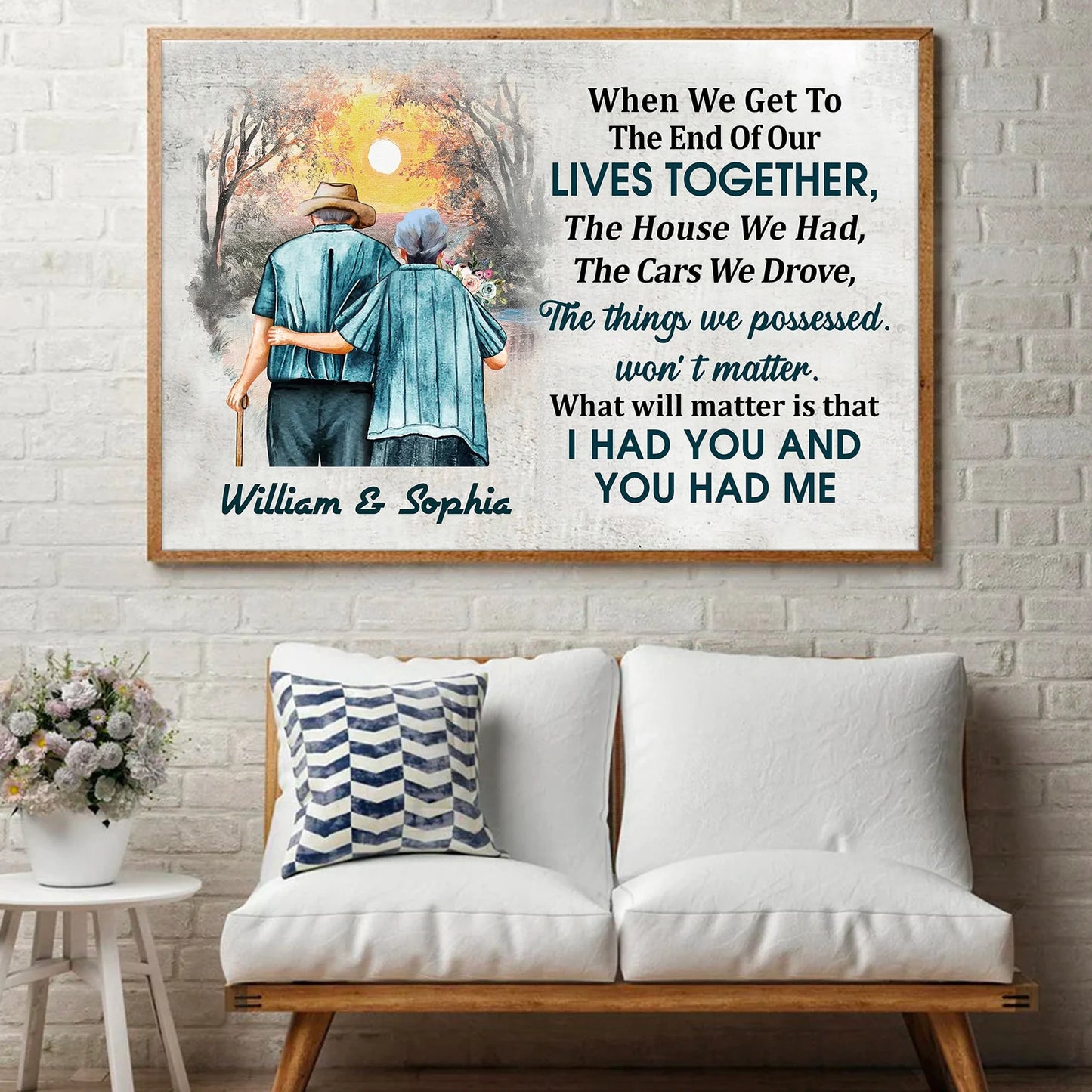 When We Get to the End of Our Lives Together - Personalized Couple Canvas And Poster