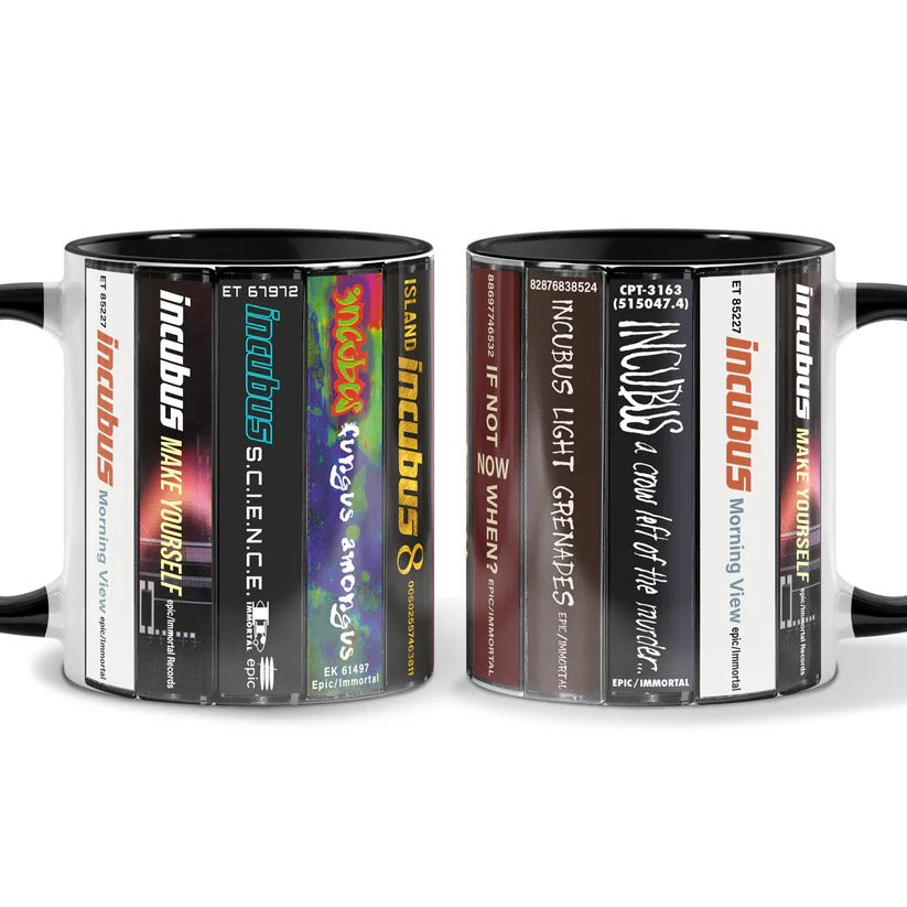 Incubus Albums Cassette Collection Retro Accent Mug