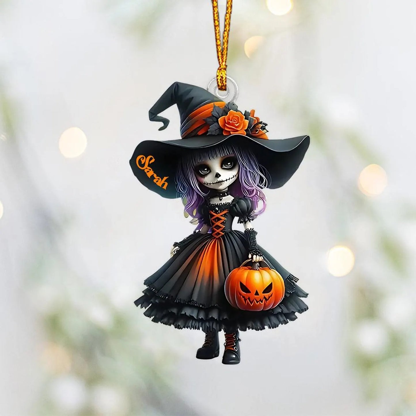 Little Witch Personalized Witch Custom Shaped Ornament