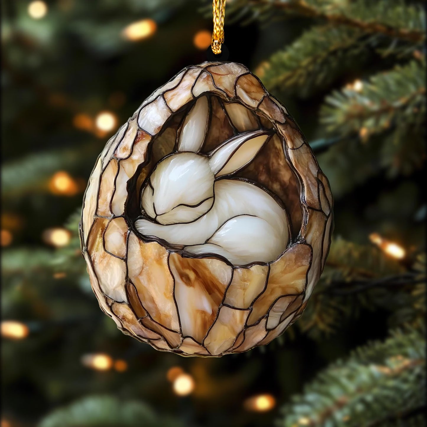 Cute Animal Rabbit Ornament Cute Animal Christmas Gift for Nature Lover