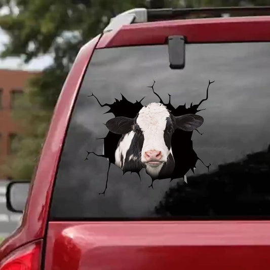 Dairy cow crack sticker cattle lover, Cows Decal