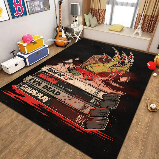 Retro Halloween Vibes Area Rug
