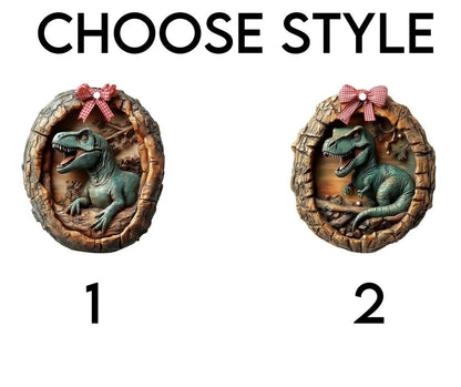 Cute Dinosaur Wood Ornament