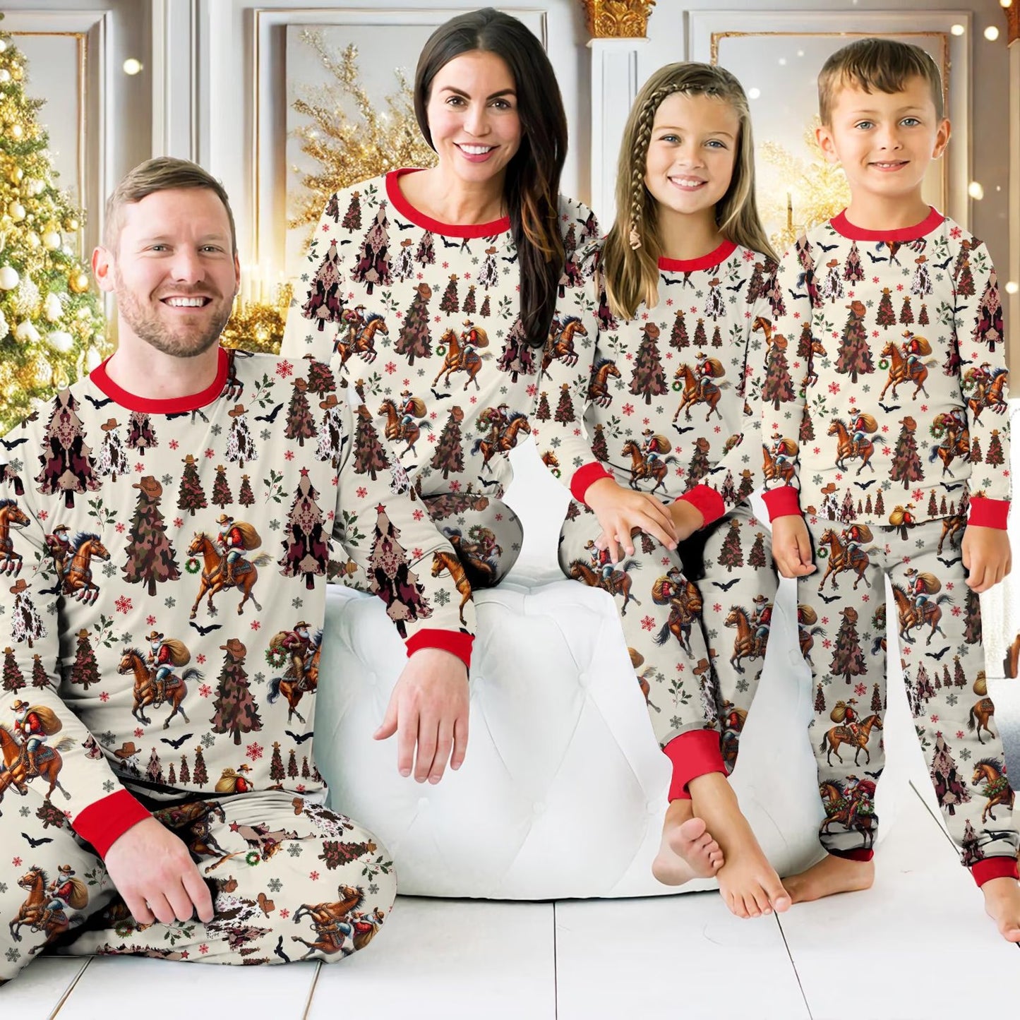 Cowboy Christmas Pajamas Set