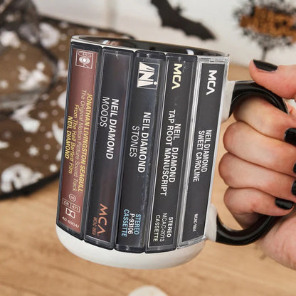 Neil Diamond Albums Cassette Retro Collection Accent Mug