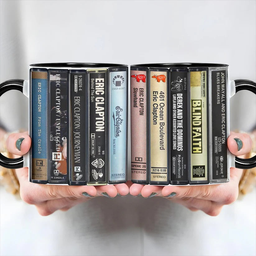Eric Clapton Albums Cassette Retro Collection Accent Mug