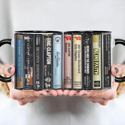 Eric Clapton Albums Cassette Retro Collection Accent Mug