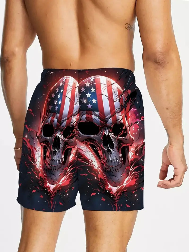 Skull Flag - Beach Short Quick Dry