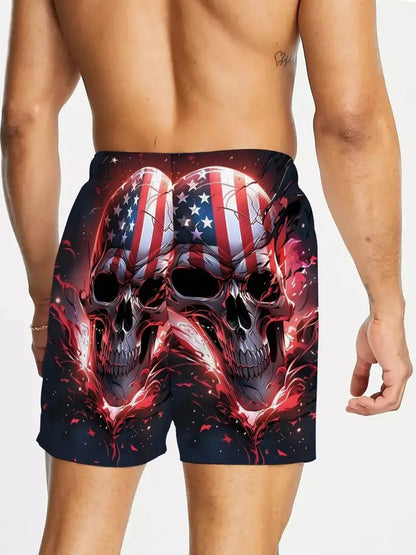 Skull Flag - Beach Short Quick Dry