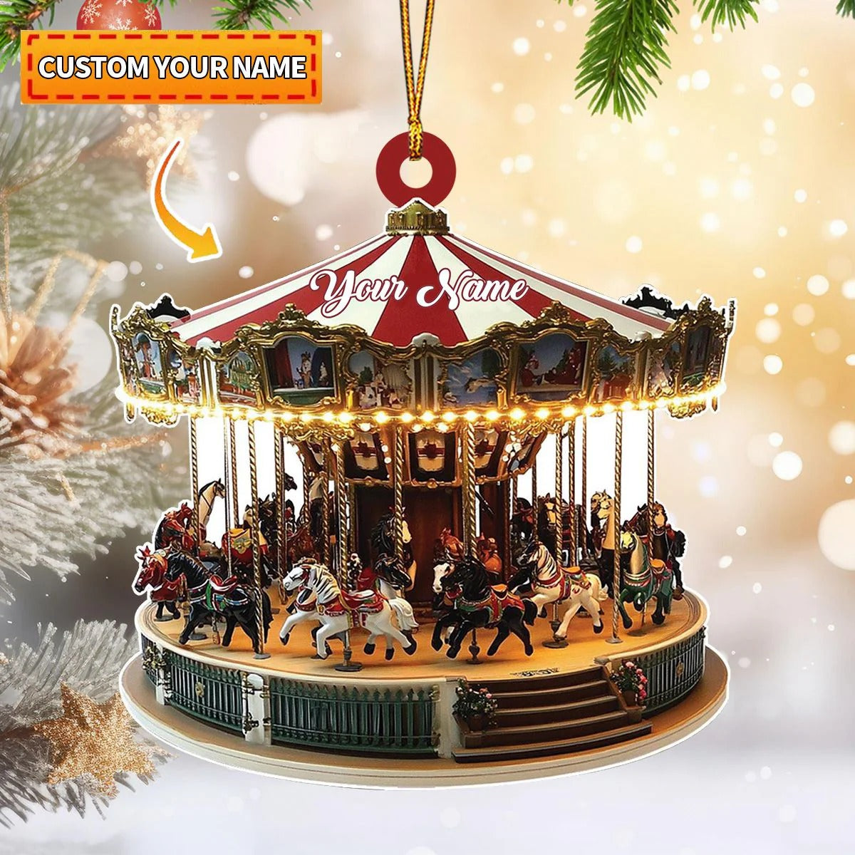 Horse Lover Personalized Christmas Ornament