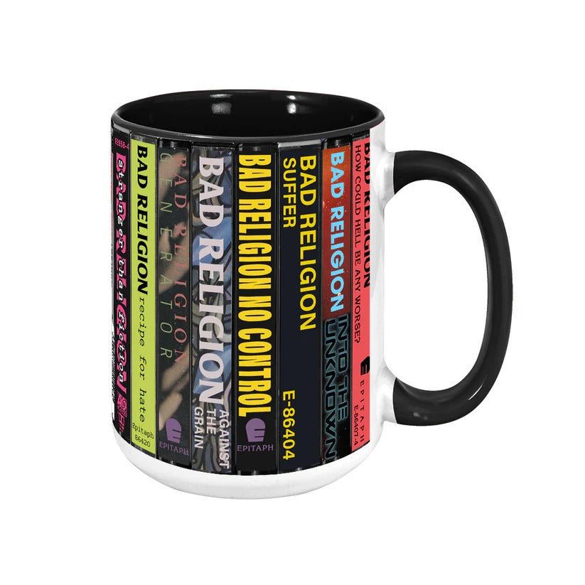 Bad Religion Albums Cassette Collection Retro Accent Mug