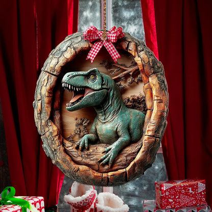 Cute Dinosaur Wood Ornament