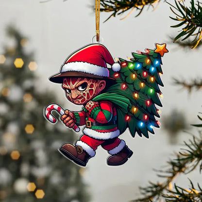 Funny Christmas Horror Christmas Ornament