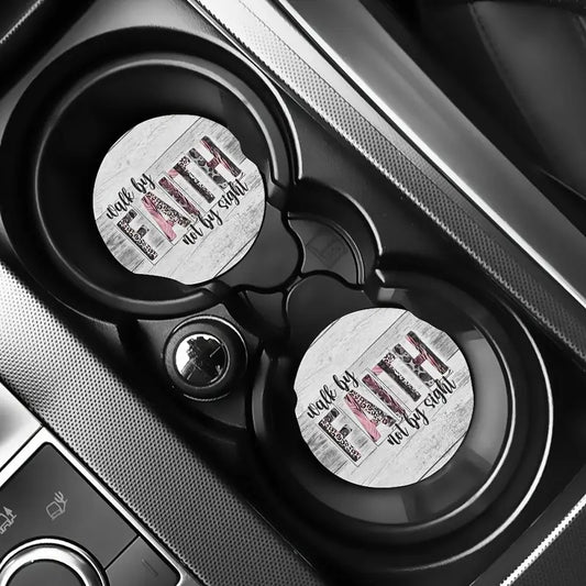 Walk by Faith Car Coaster