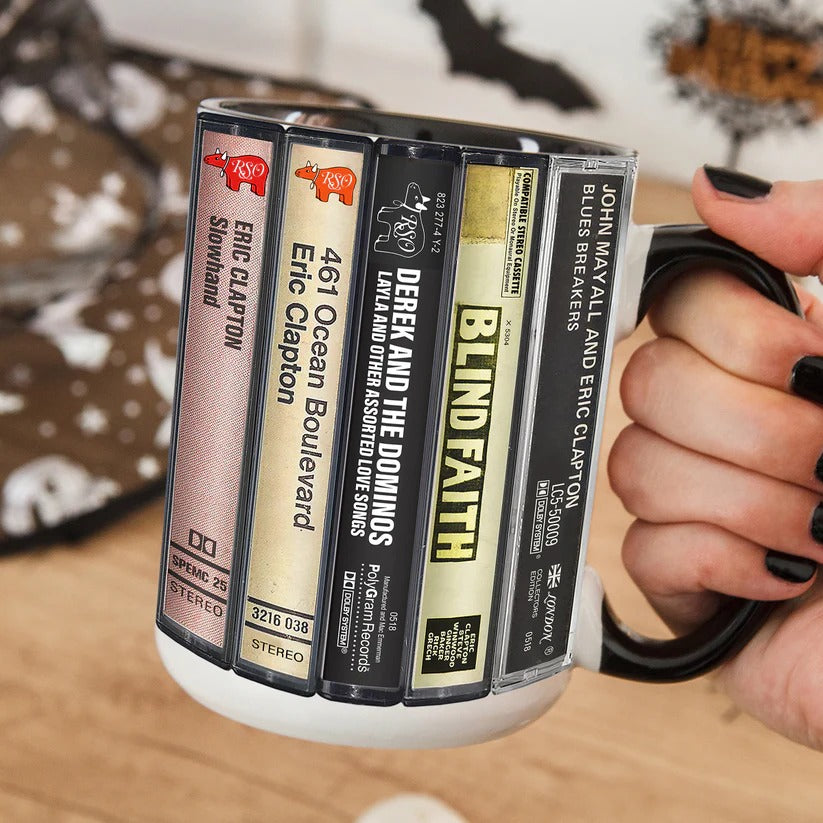 Eric Clapton Albums Cassette Retro Collection Accent Mug