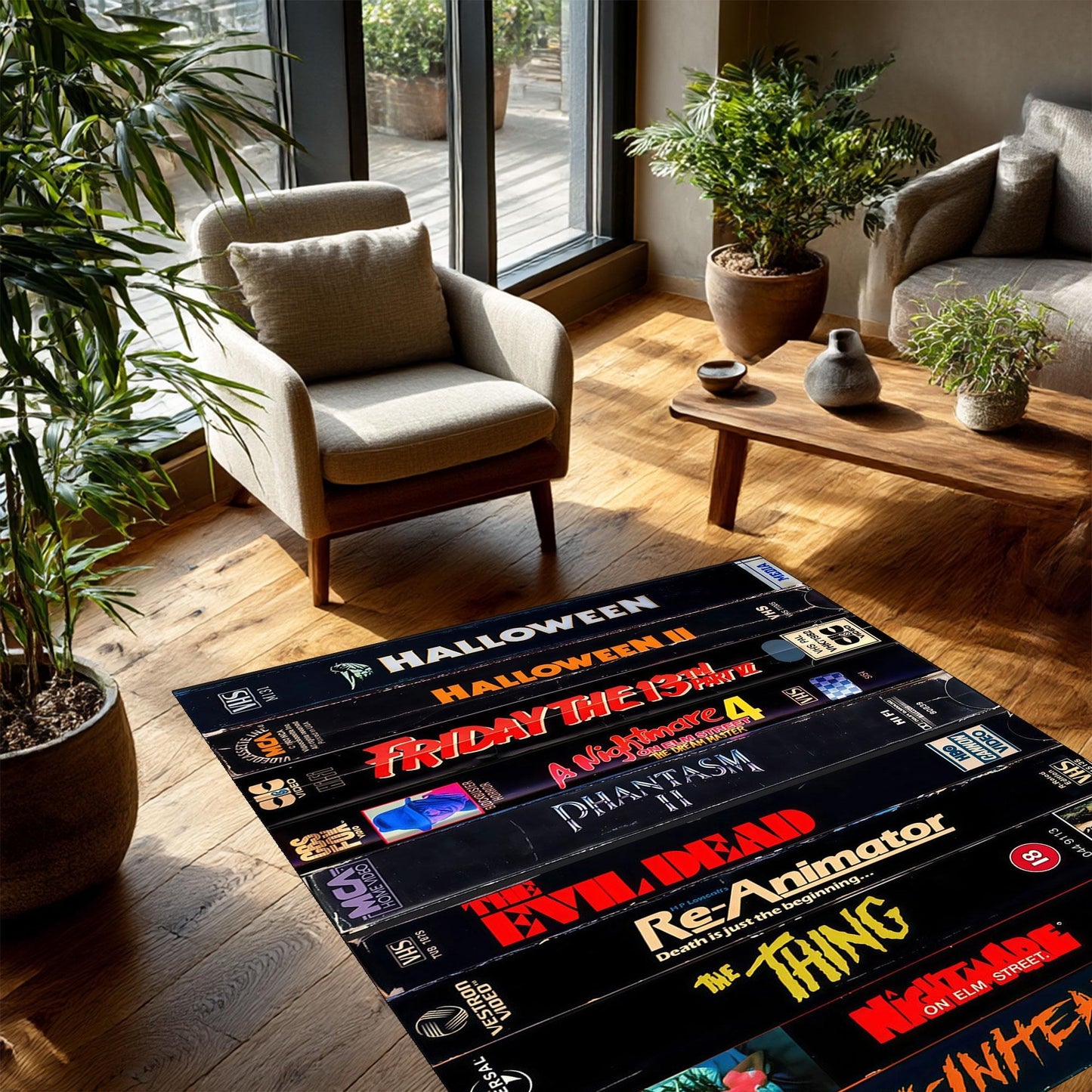 Retro Halloween Vibes Area Rug