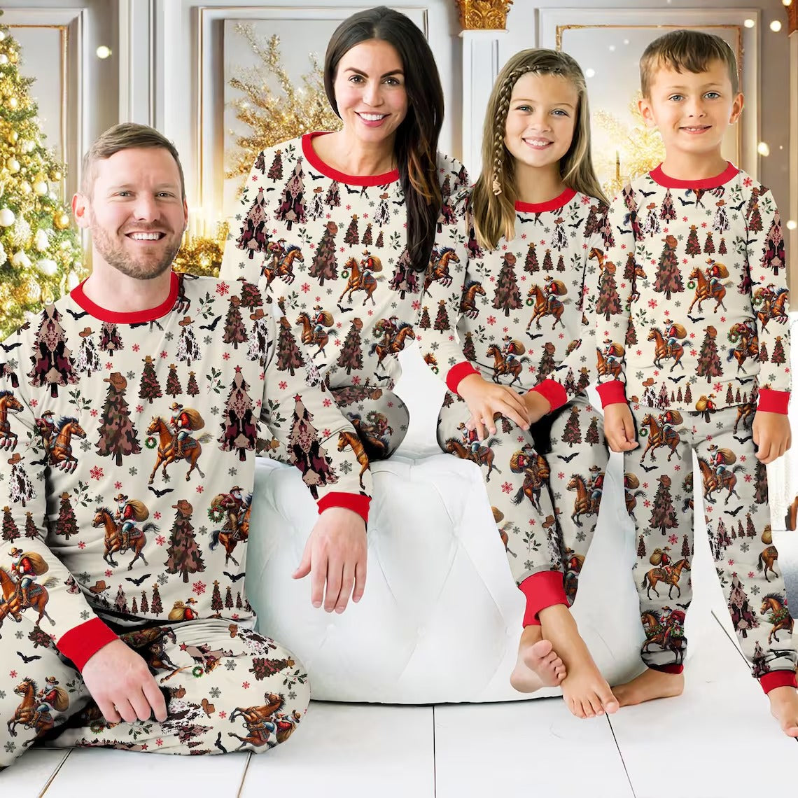 Cowboy Christmas Pajamas Set