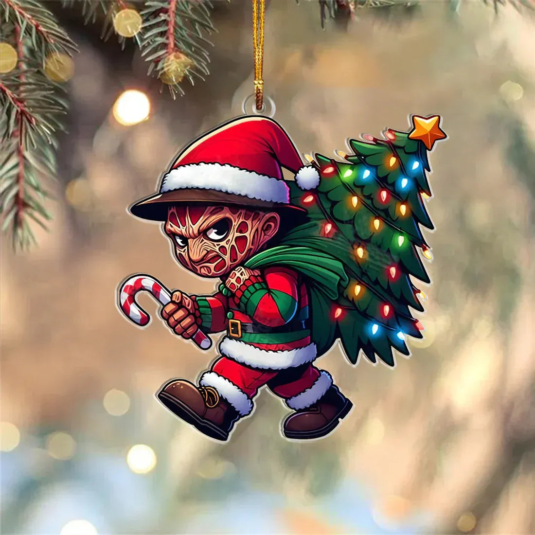 Funny Christmas Horror Christmas Ornament