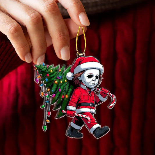 Funny Christmas Horror Christmas Ornament