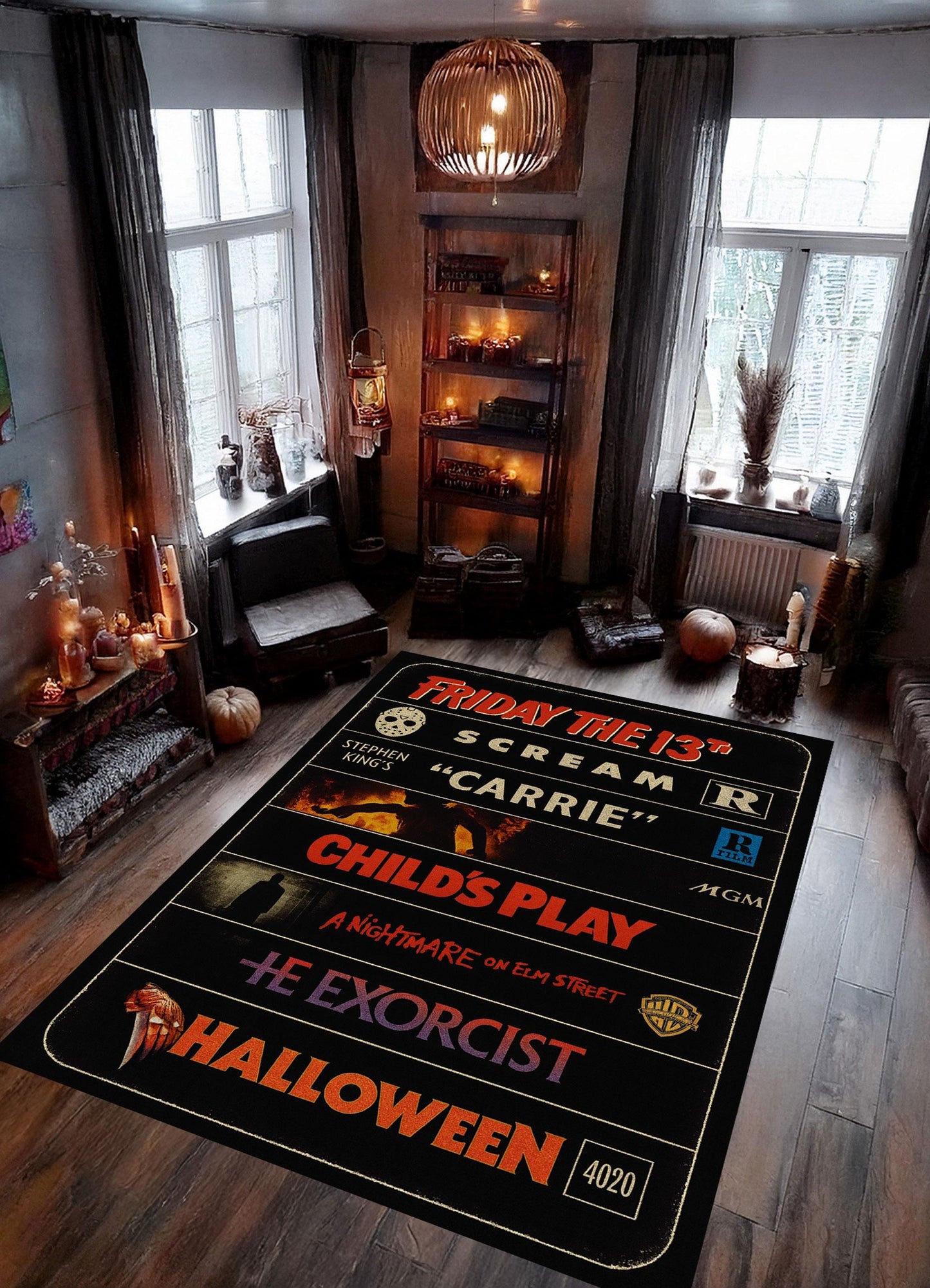 Retro Halloween Vibes Area Rug