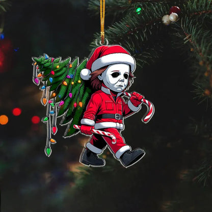 Funny Christmas Horror Christmas Ornament