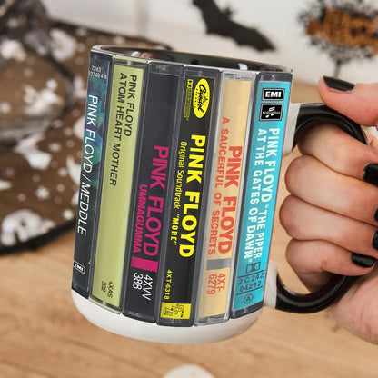 Pink Floyd Albums Cassette Retro Collection Accent Mug