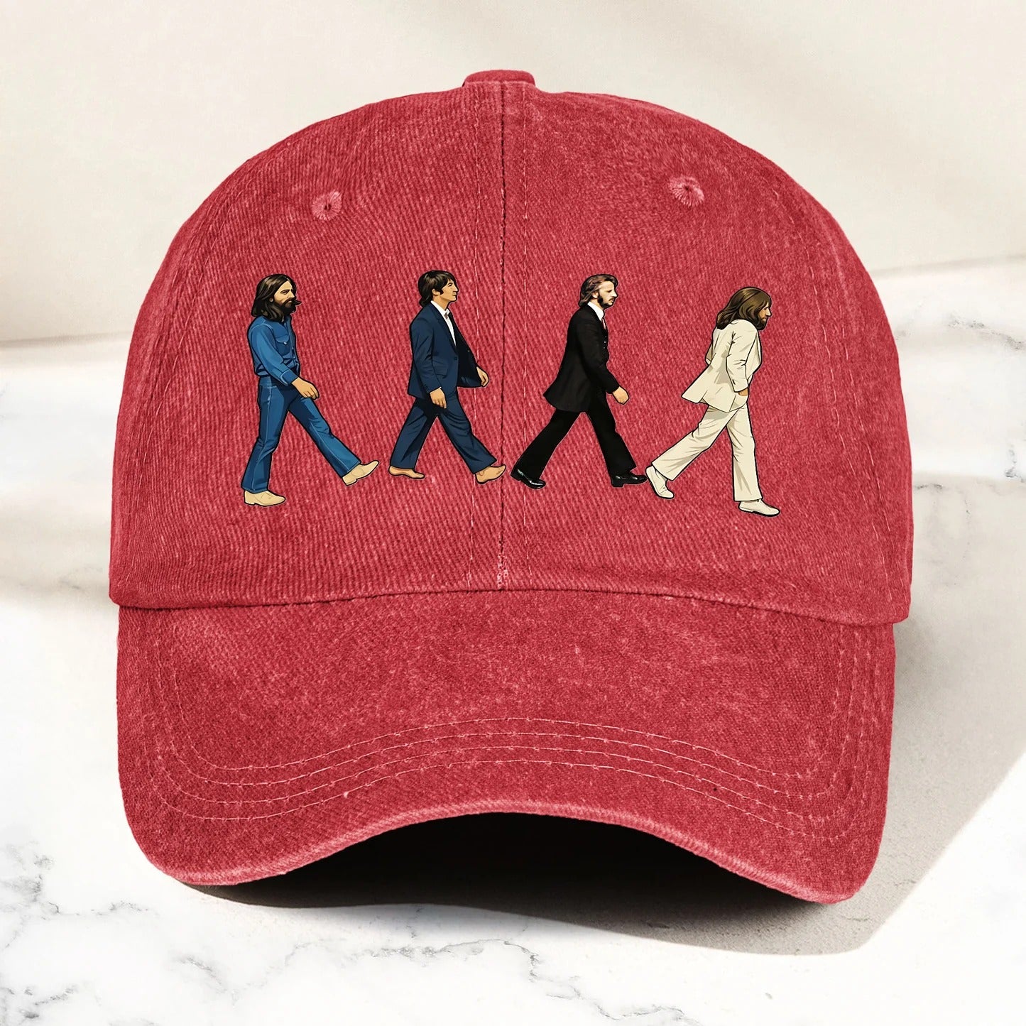 Abbey Road Denim Dad Cap - Retro Vintage Dad Cap Gift For Dad