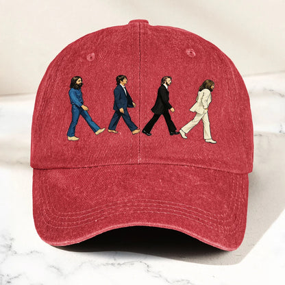 Abbey Road Denim Dad Cap - Retro Vintage Dad Cap Gift For Dad