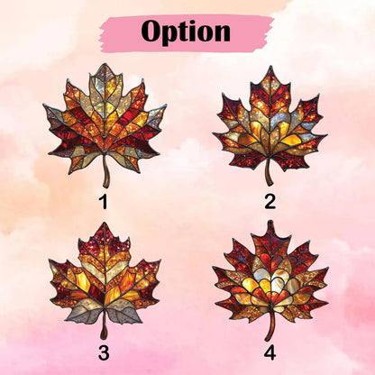 Autumn Maple Leaf Acrylic Suncatcher