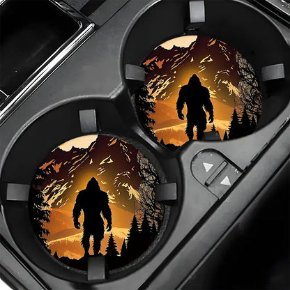 Sip Happens in the Woods – Bigfoot Car Coaster