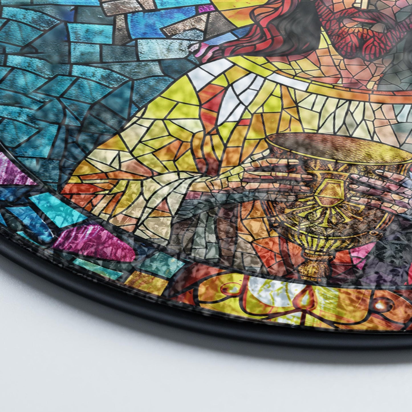 Jesus Christ Stained Glass Suncatcher, Christian Glass Windows Hanging