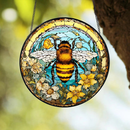 Bee Stained Glass Suncatcher