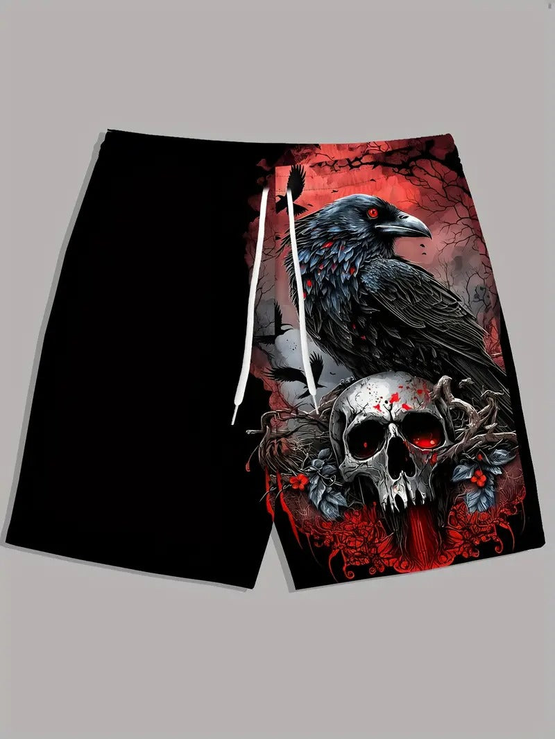 Skull Graphic - Beach Short Quick Dry