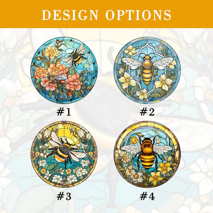 Bee Stained Glass Suncatcher