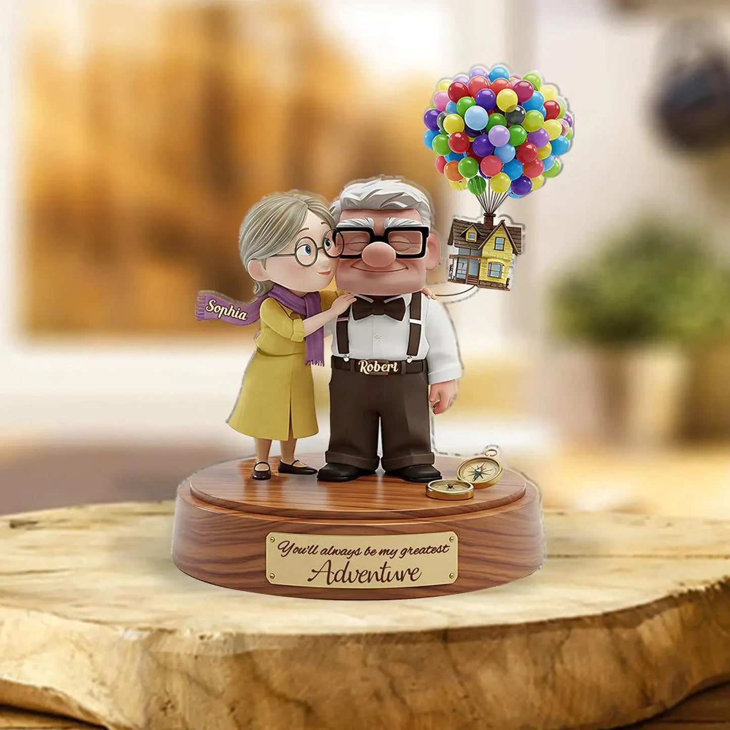 Personalized Old Couple Custom Shaped Acrylic Plaque