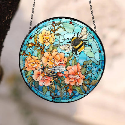 Bee Stained Glass Suncatcher