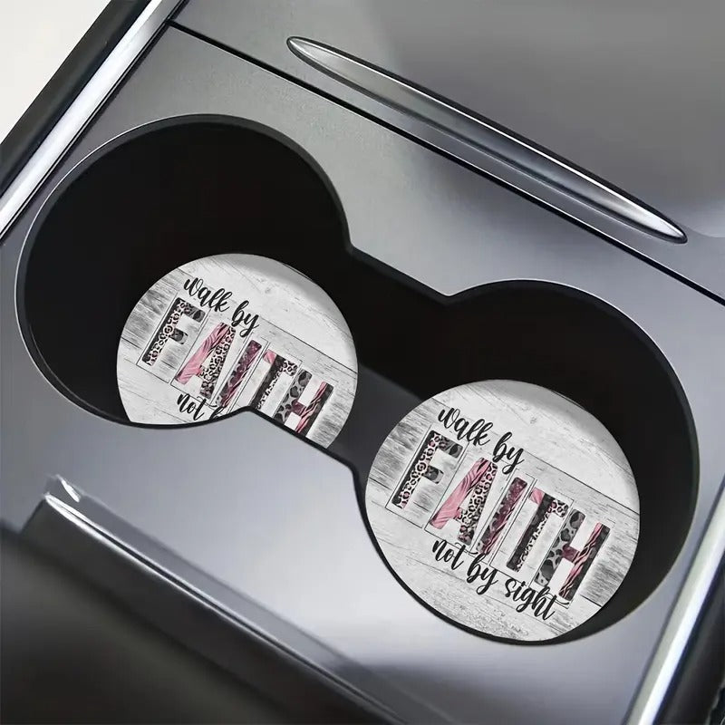 Walk by Faith Car Coaster
