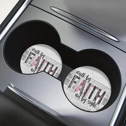 Walk by Faith Car Coaster