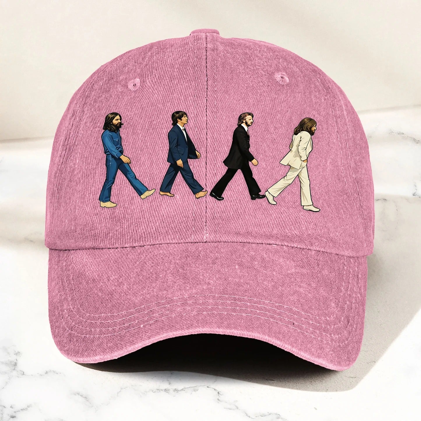 Abbey Road Denim Dad Cap - Retro Vintage Dad Cap Gift For Dad