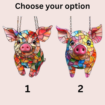 Colorful Pig Acrylic Window, Acrylic Window Hanging