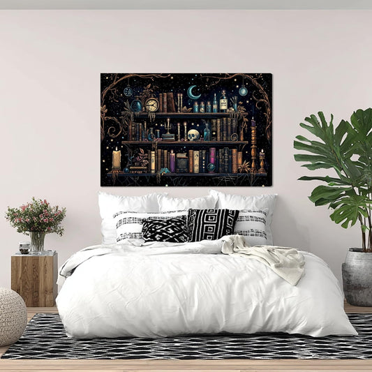 Witch Canvas, Witch Halloween Poster, Wall Decor