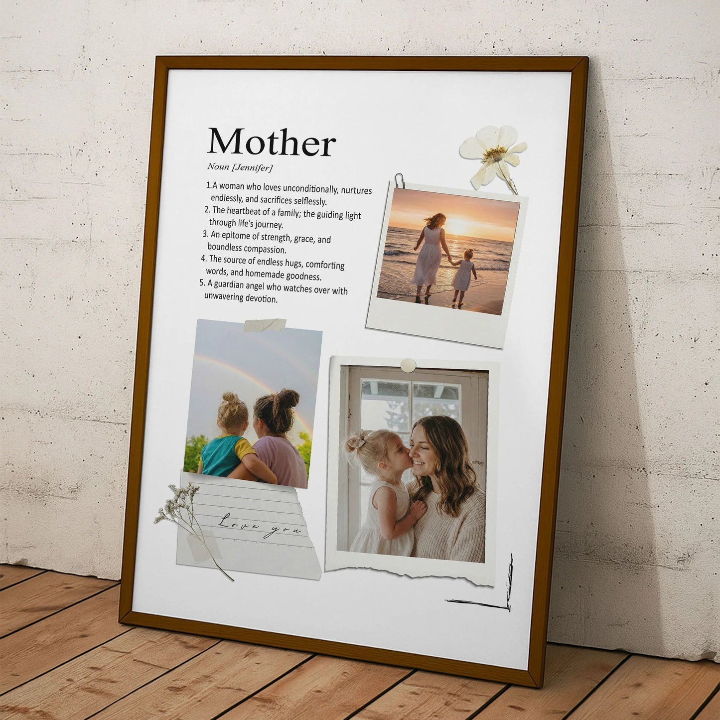 Mother Definition Mother's Day Gift For Mom, Mum, Wife - Personalized Canvas And Poster