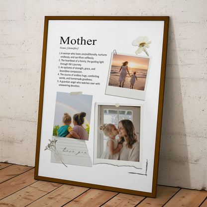 Mother Definition Mother's Day Gift For Mom, Mum, Wife - Personalized Canvas And Poster