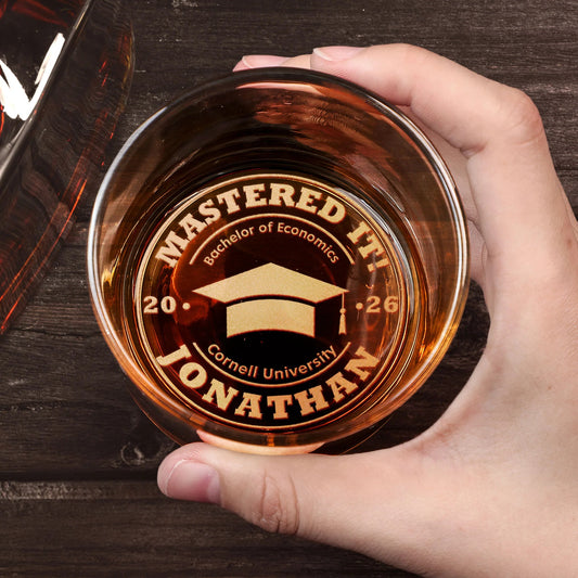 Graduation Gift Mastered It - Personalized Whiskey Glass